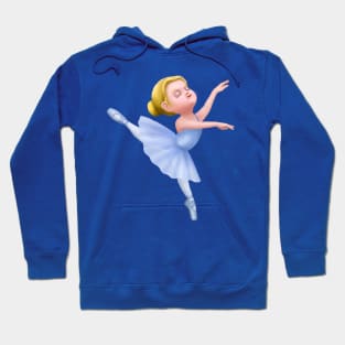 Cute Blue Tutu Ballerina Girl Dancer Hoodie